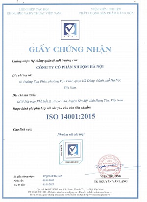 ISO 14001-2015 certification