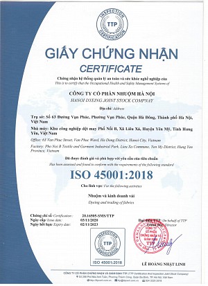 Chứng nhận ISO 45001-2018